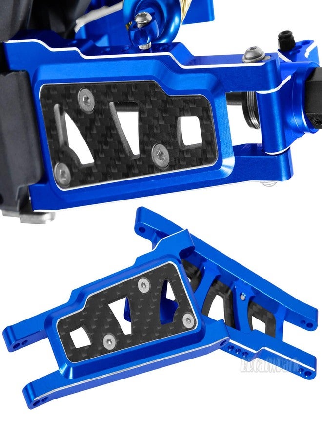 أذرع تعليق BRCatWPark RC، قطع غيار مُحسّنة لسيارات Slash 4X4 VXL/Rustler 4X4 VXL/Stampede 4WD VXL بمقياس 1/10، 4 قطع من أذرع التعليق المصنوعة من سبائك الألومنيوم، لون أزرق داكن - Image 4